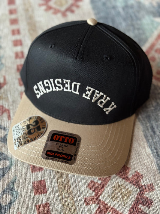 Black/ Tan Block Letter Cap