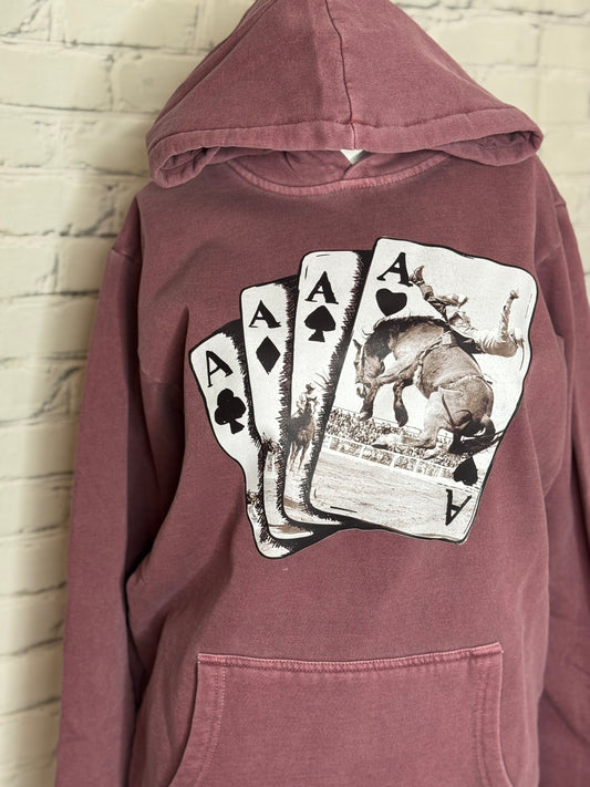 Maroon Aces Hoodie