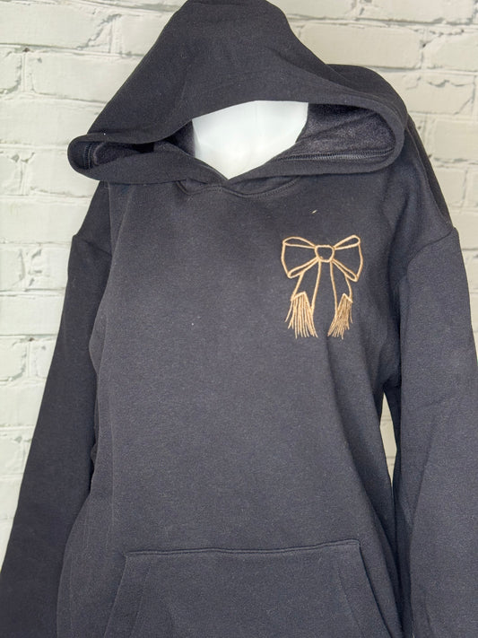 Embroidered Bow Hoodie