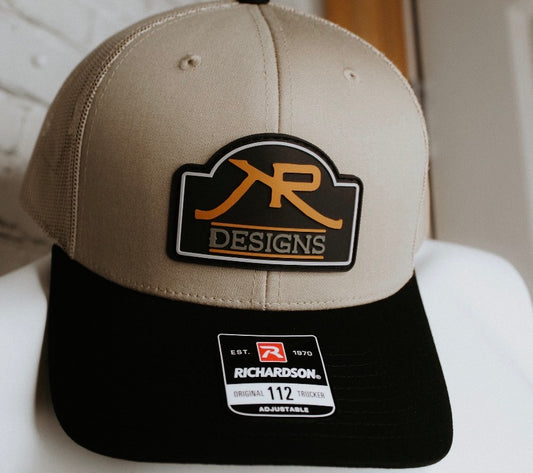 Cream/ Black Branded Cap