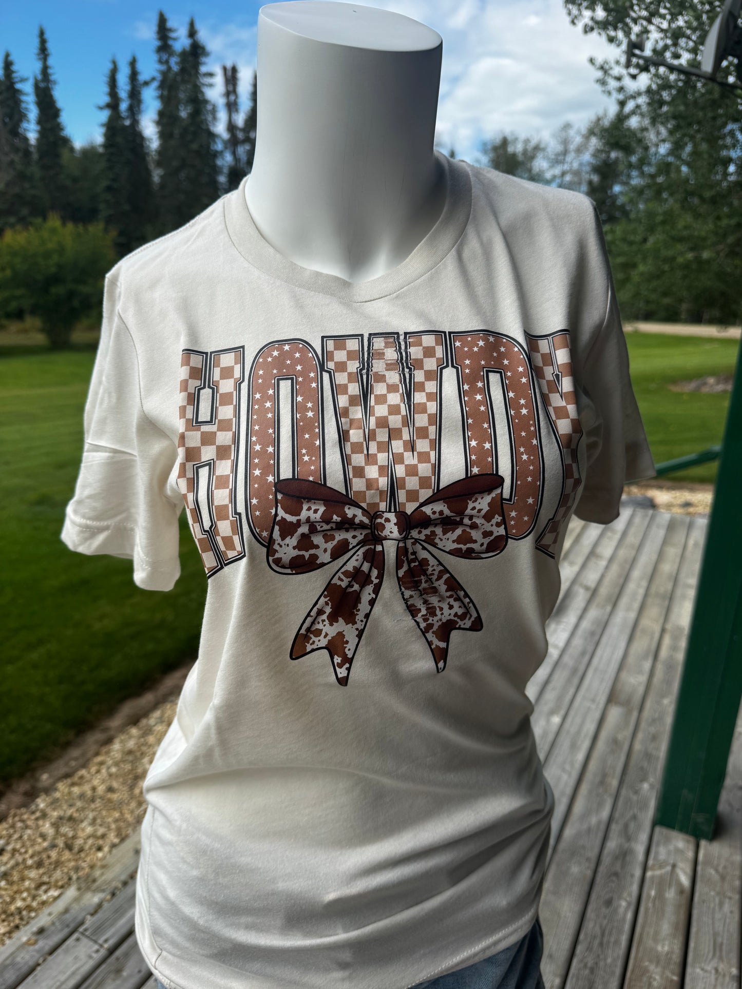 Howdy Checkered Tee