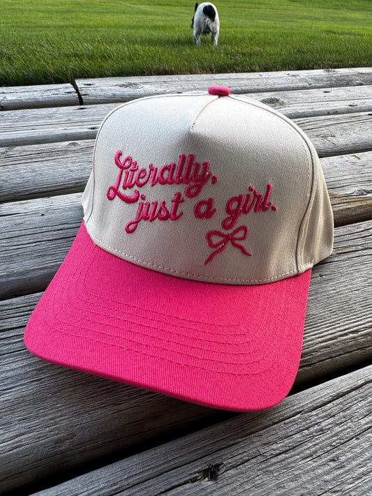 Just a Girl Pink Cap