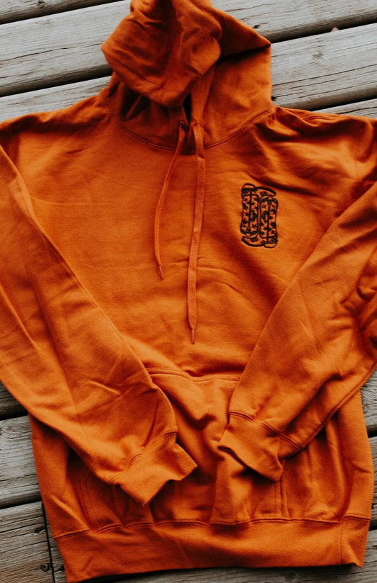 Orange Boots Hoodie