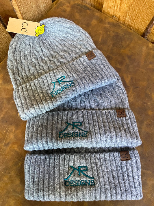 Grey Branded Beanie