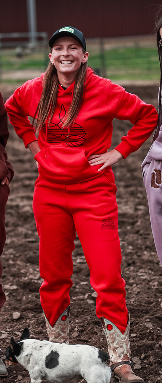 Red Bootstitch Sweatsuit