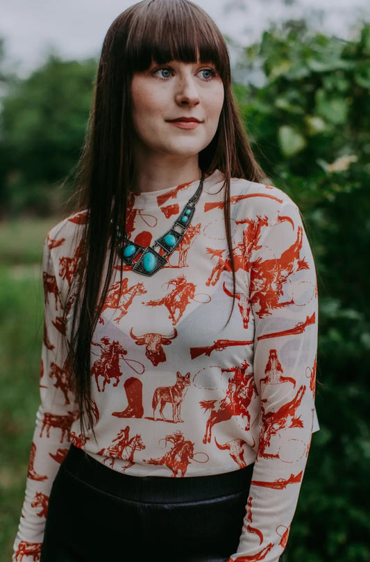 Cowboys & Indians Mesh Top