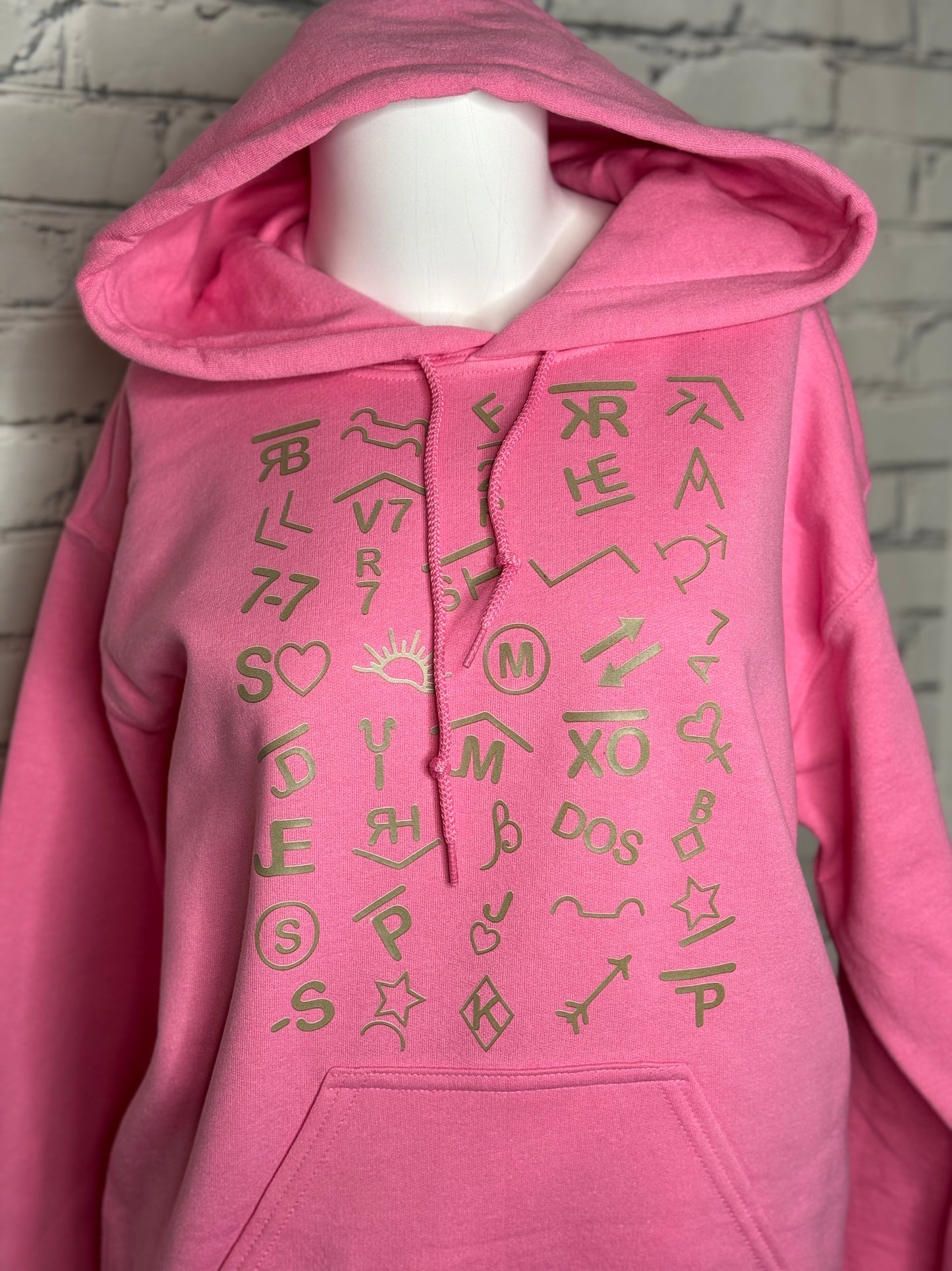 Pink & Gold Brand Hoodie