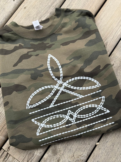 Camo Bootstitch Crew