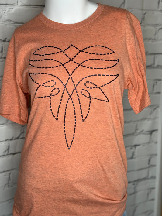Coral Bootstitch Tee