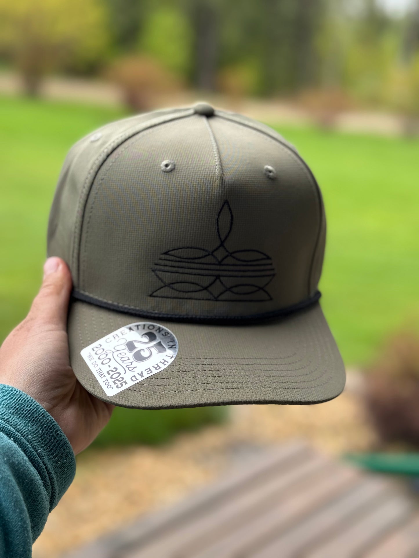Military Green Bootstitch Cap