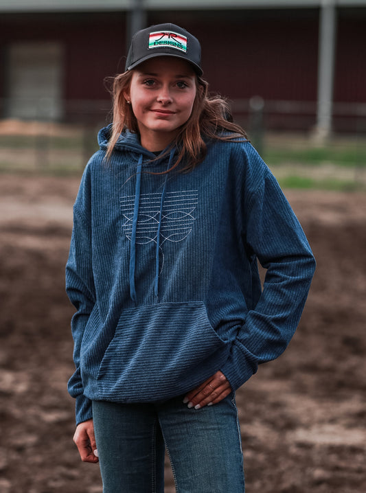 Denim Corduroy Hoodie