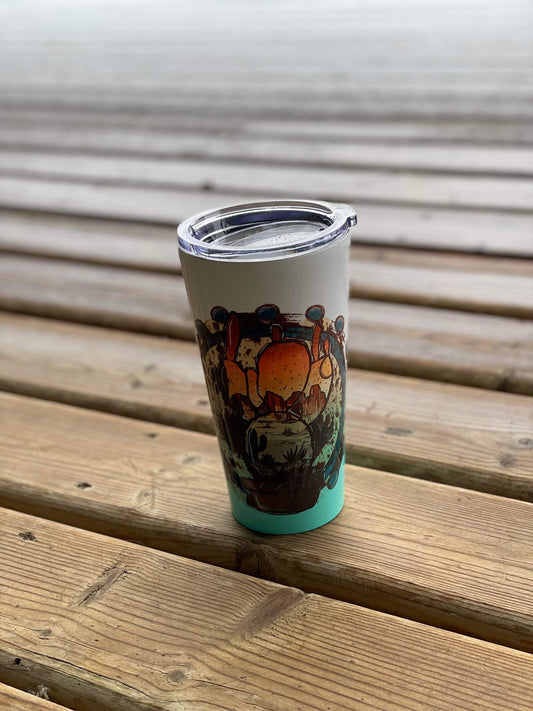 Turquoise Cactus Tumbler